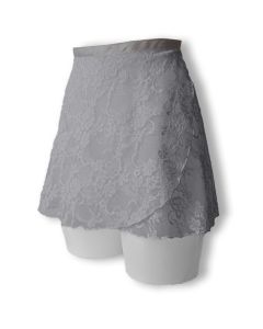 Jupe en Dentelle coloris Gris Clair