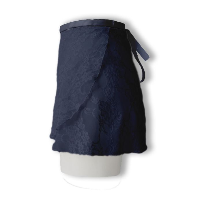Jupe en Dentelle coloris Bleu Marine